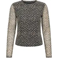 ONLY Shirt 'ONLNOVA' beige / zwart