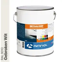 Afinol Metaalverf Gebroken Wit (RAL 9010) 5 liter