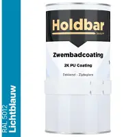 Holdbar Zwembadcoating Lichtblauw (RAL 5012) 1 kg