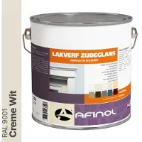 Afinol Zijdeglans Lakverf Creme Wit (RAL 9001) 2,5 liter