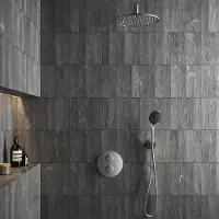 Saniclear Exclusive inbouw regendouche 30cm rond met wandarm en 3 standen handdouche RVS