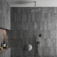 Saniclear Exclusive inbouw regendouche 30cm rond met plafondarm en 3 standen handdouche RVS