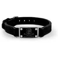 Philipp Plein Armband zwart / zilver