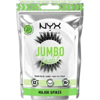 Nyx Jumbo Lash Nepwimpers - Voor Extra Volume Zonder Lijm - Tot Wel 12 Uur Draagcomfort - Herbruikbaar - Vegan - Makkelijk te Verwijderen - 0.9 Major Spikes