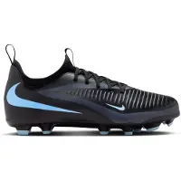 Nike Phantom 6 Low Academy Gras / Kunstgras Voetbalschoenen (MG) Kids Zwart Lichtblauw