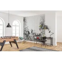 Komar Fotobehang Lion King Monochrome - Grijs - 2,80m X 300cm