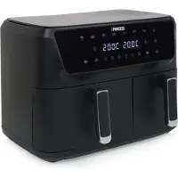 Princess 182470 Dubbele Airfryer - 6,5L + 4,5L inhoud - 2700 W - XXL - 11 liter - 8 programma's - Dubbele heteluchtfriteuse - Digitaal bedieningspaneel - 80 tot 200 Graden