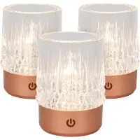 Lucide Oplaadbare tafellampjes Lily set van 3 koper