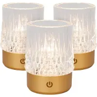 Lucide Oplaadbare tafellampjes Lily set van 3 goud