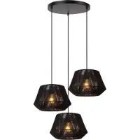 Lucide JESSICA - Hanglamp - Ø 35,5 cm - 3xE27 - Zwart