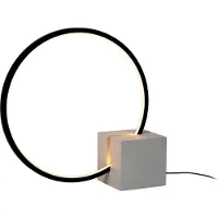 Lucide Zwarte tafellamp Cirkelis rond Ø 32cm