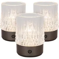 Lucide Oplaadbare Tafellampjes Lily Set Van 3 Chroom