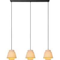 Lucide Hanglamp Tribute, dimbaar, crème / amber, Woon-/ Eetkamer, Textiel / Stof / Zijde, Hanglamp