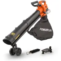 Powerplus Dual Power Accu-bladblazer POWDPG75270 - Bladblazer op batterij van 40 V, 3-in-1: versnipperen, blazen en zuigen, maximale luchtsnelheid van 210 km/h, met 45 L opvangzak, zonder accu en lader