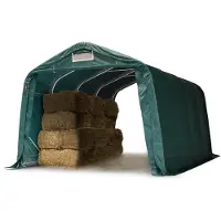 TOOLPORT Weidetenten 3,3x4,8 m, PRIMEtex zeil 2300, donkergroen, bodem aarde