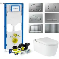 Geberit up320 toiletset rapowash bold by | met bidetspoeler | sigma drukplaat