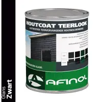 Afinol Houtcoat Teerlook Glans Zwart 750 ml