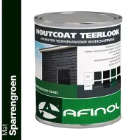 Afinol Houtcoat Teerlook Mat Sparrengroen 750 ml