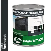 Afinol Houtcoat Teerlook Glans Antraciet 750 ml