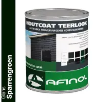 Afinol Houtcoat Teerlook Glans Sparrengroen 750 ml