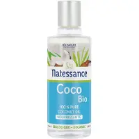 Natessance Biologische Kokosolie 100% Puur Koudgeperst Multifunctioneel Gebruik 100 ml Etherische olie