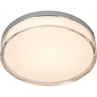 Lucide PLANO - Plafonnière Badkamer - Ø 28 cm - LED Dimb. - CCT - 1x16W 2700K/4000K - IP44 - Opaal