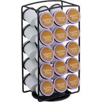 Relaxdays capsulehouder draaibaar - compatibel met Keurig K-cups - voor 30 cups - zwart