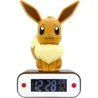 Teknofun Pokémon Eevee Nachtlamp & Wekker – LED Lamp met Alarmfunctie – Pokémon Verlichting