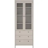 Ebuy24 Madrid vitrinekast 2 deuren 3 lades cashmere.