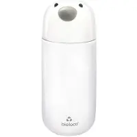 CHICMIC Bioloco Kids Thermosfles - 350 ML Pinguin - RVS thermosbeker - Dubbelwandig - Klimaatneutraal - Siliconen afdichting