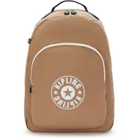Kipling Rugzak 'Center Curtis' lichtbruin / wit