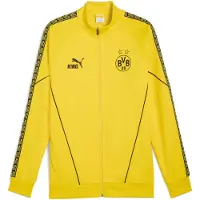 Puma Sportsweatvest 'Borussia Dortmund King Anthem' geel / zwart