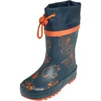 Playshoes Regenlaarzen 'Bär' marine / oranje