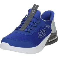 SKECHERS Sneakers 'MICROSPEC MAX - BRISK-STRIPE' blauw / grijs