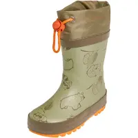 Playshoes Regenlaarzen kaki / olijfgroen / lichtoranje