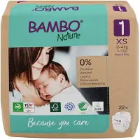 Bambo Nature Luiers Maat 1 Xs (2-4 Kg) 22 Stuks