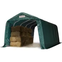 TOOLPORT Weidetenten 3,3x6,0 m, PVC 800, donkergroen, bodem beton