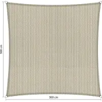 Shadow Comfort Vierkant 3,00x3,00 m Sahara Sand