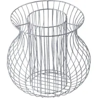 Kadax Schanskorfbloempot, weerbestendige gegalvaniseerde stalen plantenmand, ronde plantenbak voor tuin, terras, stenen, bloemen, stenen mand, verhoogde bloembak, plantenbak (Ø 49 cm, H: 46 cm)
