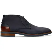 Van lier Donkerblauwe nubuck veterschoenen | Maat 40