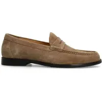 Manfield Taupe suède loafers | Maat 43