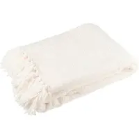 J-Line Blanket chenille polyester white
