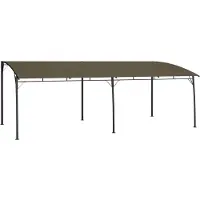 The Living Store Living Store Tuinzonwering, 6x3x2,55 meter, taupekleurig