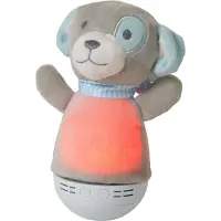 Lucide DOLLY - Tafellamp Kinderkamer - Batterijen - LED - 1x3W 2700K - Met muziekfunctie - Grijs