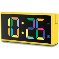 Hama wekker- Ibiza - Multicolor-display - USB oplaadfuntie - Geel