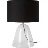 Lucide Tafellamp Campana glas met zwarte kap 25cm