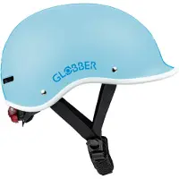 Globber Helm - Helm Urban XS Pastel Blue - blauw - LED verlichting - ABS helm - verstelbaar - XS 47-51 cm