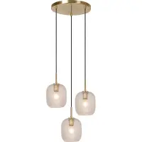 Lucide ALICENT - Hanglamp - Ø 35 cm - 3xE27 - Mat Goud / Messing