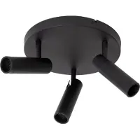 Lucide GRADO - Plafondspot - Ø 25 cm - 3xGU10 (MR11) - Zwart