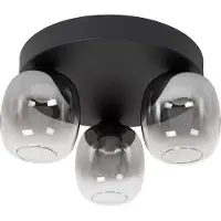 Lucide 3 Lichts Plafondlamp Tamino Zwart